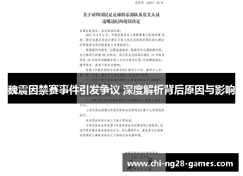 魏震因禁赛事件引发争议 深度解析背后原因与影响